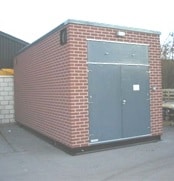 Brick effect portable relay room /packaged substation