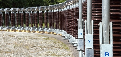 A line of 132kV disconnector switches