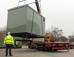 Loading portable relay room containing protection & control equipment